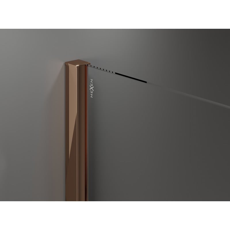 Mexen Velar sliding shower cabin 100 x 90 cm, graphite, rose gold - 871-100-090-41-60