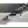 Mexen Oval+ free-standing wall-mounted bathtub 170 x 80 cm, white, overflow gun gray brushed - 52681708000-66