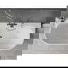 Mexen Oval+ free-standing wall-mounted bathtub 170 x 80 cm, white, overflow gun gray brushed - 52681708000-66