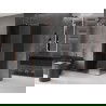 Mexen Velar sliding shower cabin 110 x 85 cm, graphite, rose gold - 871-110-085-41-60