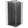 Mexen Velar sliding shower enclosure 110 x 110 cm, graphite, rose gold - 871-110-110-41-60