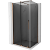 Mexen Velar Sliding Shower Enclosure 120 x 85 cm, Graphite, Rose Gold - 871-120-085-41-60