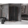 Mexen Velar Sliding Shower Enclosure 120 x 85 cm, Graphite, Rose Gold - 871-120-085-41-60