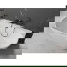 Mexen Oval+ free-standing wall-attached bathtub 170 x 80 cm, white, black overflow - 52681708000-70