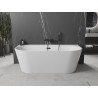 Mexen Oval+ freestanding back-to-wall bathtub 170 x 80 cm, white, black overflow - 52681708000-70