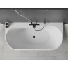 Mexen Oval+ freestanding back-to-wall bathtub 170 x 80 cm, white, black overflow - 52681708000-70