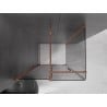Mexen Velar Sliding Shower Enclosure 120 x 85 cm, Graphite, Rose Gold - 871-120-085-41-60