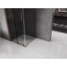 Mexen Velar sliding shower enclosure 120 x 120 cm, graphite, rose gold - 871-120-120-41-60