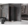 Mexen Velar sliding shower enclosure 120 x 120 cm, graphite, rose gold - 871-120-120-41-60