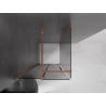 Mexen Velar sliding shower enclosure 120 x 120 cm, graphite, rose gold - 871-120-120-41-60