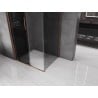 Mexen Velar Sliding Shower Enclosure 120 x 85 cm, Graphite, Rose Gold - 871-120-085-41-60