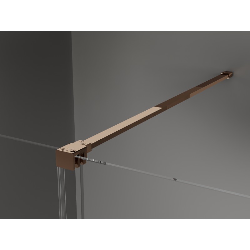 Mexen Velar sliding shower enclosure 120 x 110 cm, graphite, rose gold - 871-120-110-41-60