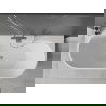 Mexen Oval+ free-standing wall-mounted bathtub 170 x 80 cm, white, brushed nickel overflow - 52681708000-97