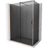 Mexen Velar sliding shower cabin 140 x 75 cm, graphite, rose gold - 871-140-075-41-60