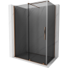 Mexen Velar sliding shower cabin 140 x 70 cm, graphite, rose gold - 871-140-070-41-60