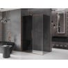 Mexen Velar sliding shower cabin 140 x 75 cm, graphite, rose gold - 871-140-075-41-60