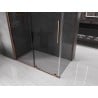 Mexen Velar sliding shower cabin 140 x 75 cm, graphite, rose gold - 871-140-075-41-60