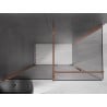 Mexen Velar sliding shower cabin 140 x 75 cm, graphite, rose gold - 871-140-075-41-60