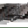Mexen Velar shower enclosure sliding 150 x 80 cm, graphite, rose gold - 871-150-080-41-60