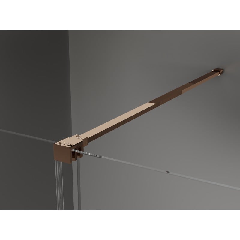 Mexen Velar sliding shower cabin 150 x 80 cm, graphite, rose gold - 871-150-080-41-60