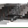 Mexen Velar sliding shower enclosure 150 x 85 cm, graphite, rose gold - 871-150-085-41-60