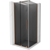 Mexen Velar sliding shower cabin 110 x 110 cm, graphite, brushed copper - 871-110-110-41-65