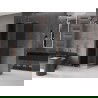 Mexen Velar sliding shower cabin 110 x 110 cm, graphite, brushed copper - 871-110-110-41-65