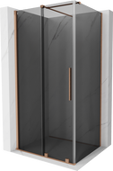 Mexen Velar sliding shower enclosure 100 x 80 cm, graphite, brushed copper - 871-100-080-41-65