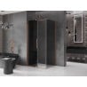 Mexen Velar sliding shower enclosure 90 x 70 cm, graphite, brushed copper - 871-090-070-41-65