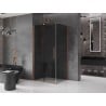 Mexen Velar sliding shower enclosure 100 x 75 cm, graphite, brushed copper - 871-100-075-41-65