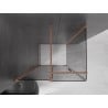 Mexen Velar sliding shower cubicle 110 x 75 cm, graphite, brushed copper - 871-110-075-41-65