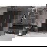 Mexen Velar sliding shower cabin 100 x 110 cm, graphite, brushed copper - 871-100-110-41-65
