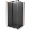 Mexen Velar sliding shower cabin 110 x 90 cm, graphite, brushed copper - 871-110-090-41-65
