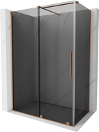 Mexen Velar sliding shower enclosure 150 x 80 cm, graphite, brushed copper - 871-150-080-41-65