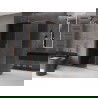 Mexen Velar sliding shower enclosure 140 x 80 cm, graphite, brushed copper - 871-140-080-41-65