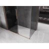Mexen Velar sliding shower enclosure 150 x 70 cm, graphite, brushed copper - 871-150-070-41-65