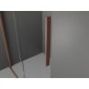 Mexen Velar sliding shower enclosure 150 x 70 cm, graphite, brushed copper - 871-150-070-41-65