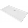 Mexen Flat slim rectangular shower tray 130 x 70 cm, White, chrome siphon - 40107013