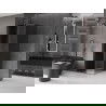 Mexen Velar sliding shower cabin 100 x 100 cm, graphite, brushed gun gray - 871-100-100-41-66