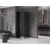 Mexen Velar sliding shower enclosure 120 x 120 cm, graphite, brushed gun gray - 871-120-120-41-66