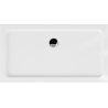 Mexen Flat slim rectangular shower tray 140 x 70 cm, White , chrome siphon - 40107014