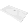 Mexen Flat slim rectangular shower tray 120 x 70 cm, White, chrome siphon - 40107012