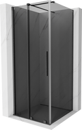 Mexen Velar sliding shower cabin 110 x 110 cm, graphite, brushed gun gray - 871-110-110-41-66