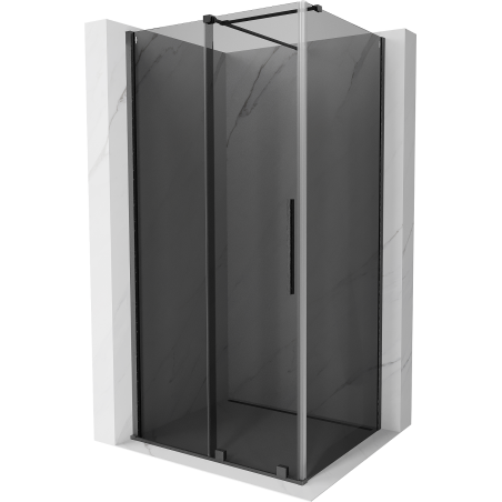 Mexen Velar sliding shower enclosure 90 x 80 cm, graphite, brushed gun gray - 871-090-080-41-66
