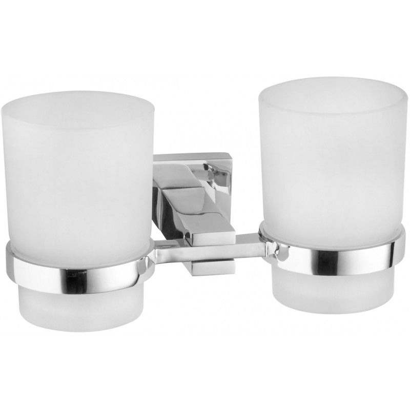 Mexen Vane double toothbrush cup, Chrome - 7020952-00