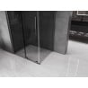 Mexen Velar sliding shower enclosure 130 x 100 cm, graphite, brushed gun gray - 871-130-100-41-66