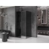 Mexen Velar sliding shower cabin 140 x 90 cm, graphite, brushed gun gray - 871-140-090-41-66