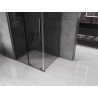 Mexen Velar sliding shower cabin 140 x 90 cm, graphite, brushed gun gray - 871-140-090-41-66