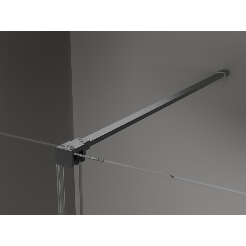 Mexen Velar sliding shower cabin 140 x 90 cm, graphite, brushed gun gray - 871-140-090-41-66