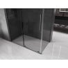 Mexen Velar sliding shower enclosure 150 x 70 cm, graphite, brushed gun grey - 871-150-070-41-66